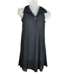 Porto Cruz Semi Sheer Cover Up Swim Dress Womens Size Small Beach Pool Black